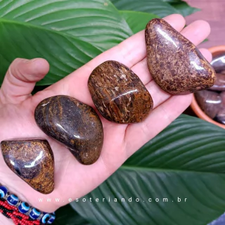 Bronzita Rolada Pedras de 4 á 6cm - Super amuleto de Proteção