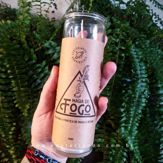 Vela no copo de vidro