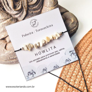 Pulseira/ tornozeleira Howlita | unissex| ajustável | calma e paz - comprar online