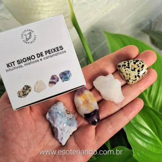 Kit pedras do signo de peixes
