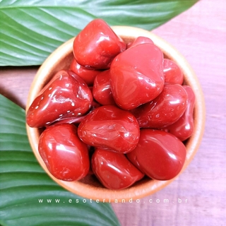 Jaspe Vermelho Rolado - Pedra de Vitalidade e Proteção