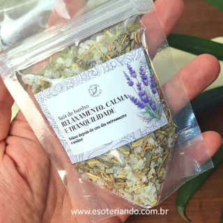 Sais De banho Relaxamento, calma e tranquilidade - Escalda pés e sais de banho Natural