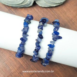 Pulseira quartzo azul natural
