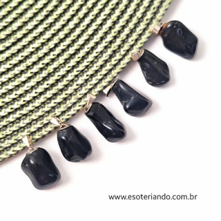 Pingente Ônix preto - Escudo protetor