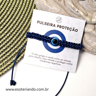Pulseira macramê olho grego Azul - Proteção