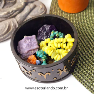 Pote Porta Joias Signos - Em resina