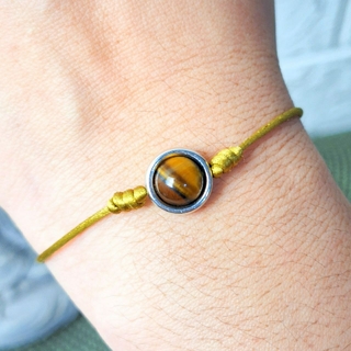 Pulseira/ Tornozeleira olho de tigre - proteção e segurança