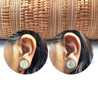 Kit com 2 pares de Brincos símbolos do Reiki - Confeccionado em madeira