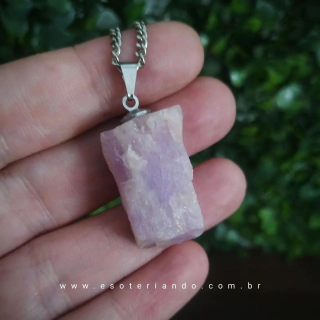 colar de pedra kunzita