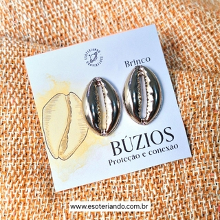 Par de brincos antialérgico de búzios