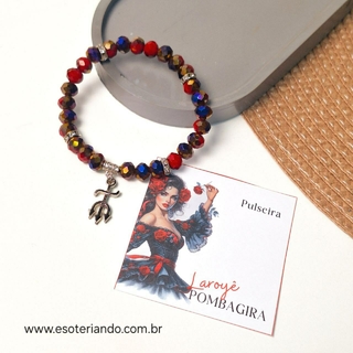 Pulseira Pombagira | Pulseira linha de esquerda Umbanda | Pulseira de murano furtacor