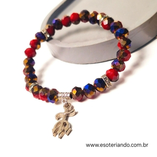 Pulseira Pombagira | Pulseira linha de esquerda Umbanda | Pulseira de murano furtacor