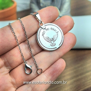Colar Orixá Oxalá prateado