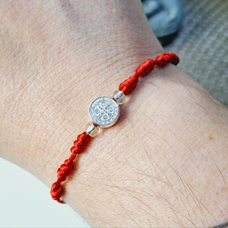 Pulseira 7 nós com pingente de São Bento Delicada com Fio 1mm Fino - comprar online