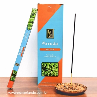 Incenso indiano Arruda | Boa sorte e limpeza energética | 7 varetas | Zed Black