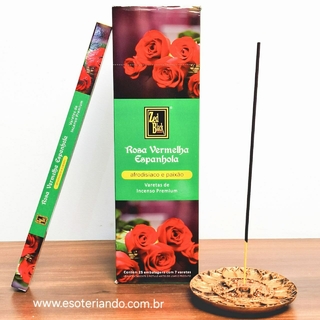 Incenso indiano Rosas vermelhas | Afrodisíaco e paixão | 7 varetas | Zed Black