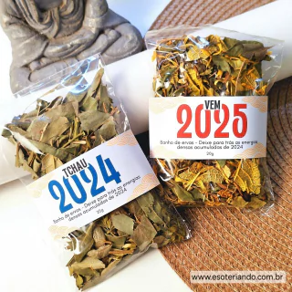 Kit 2 banhos de ervas | Tchau 2024, Vem 2025 | Ano novo