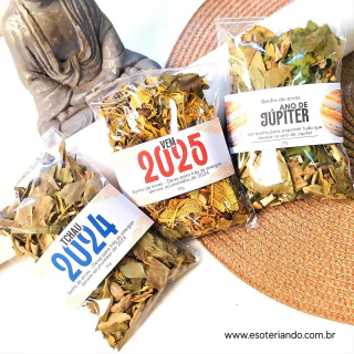 Kit 3 banhos de ervas | Tchau 2024 + Vem 2025 + ano de Júpiter