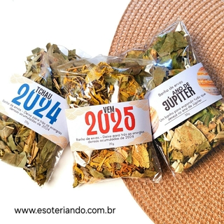 Kit 3 banhos de ervas | Tchau 2024 + Vem 2025 + ano de Júpiter