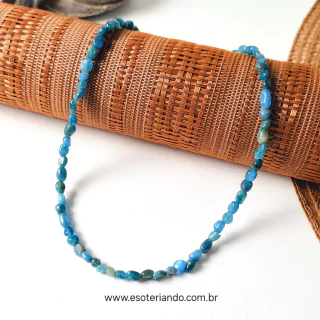 Choker Apatita Rolada | qualidade super Premium | 100% natural | Expansão da mediunidade