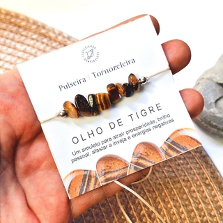 Pulseira | tornozeleira delicada olho de tigre - Coragem e proteção contra mau olhado
