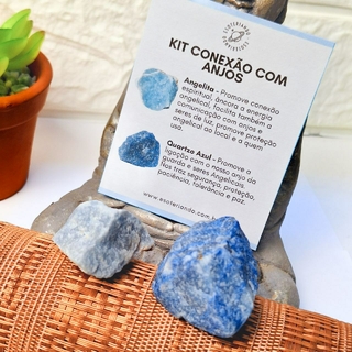 Kit Pedras brutas Naturais - Conexão com os anjos