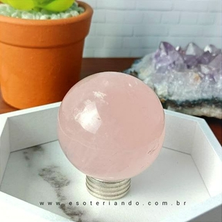 Esfera de Quarzo Rosa bola de cristal