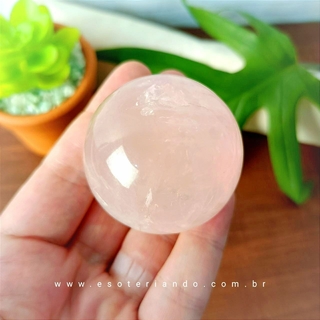 Esfera de Quarzo Rosa bola de cristal