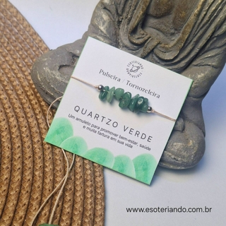 Pulseira Tornozeleira delicada de Quartzo Verde - Bem-estar e saúde