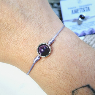 Pulseira/Tornozeleira ajustável de Ametista | Transmutadora de pensamentos negativos - comprar online
