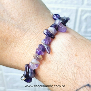 Pulseira cascalho Ametista (transmutação e transformação)