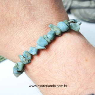 Pulseira cascalho de Larimar - Auto cura