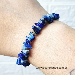 Pulseira cascalho Lápis Lazuli - inteligência e sabedoria
