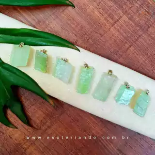 Pingente Calcita ótica Verde