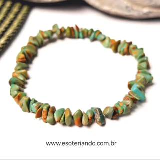 Pulseira cascalho Turquesa Africana