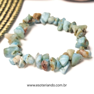 Pulseira cascalho de Larimar - Auto cura
