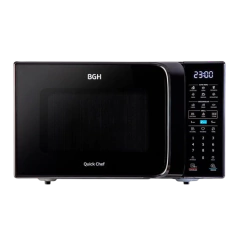 Microondas 23Lts BGH Quick Chef Eco B223DN20I Digital C/Grill Negro