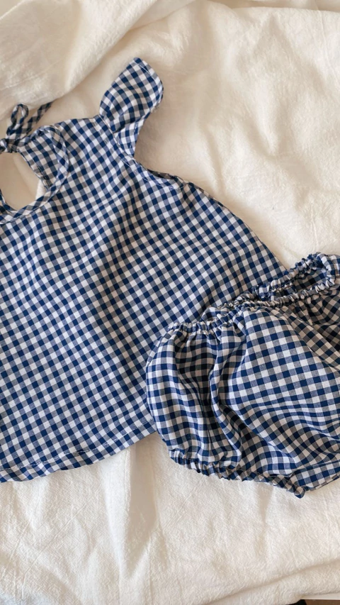 CONJUNTO OLIVIA Cuadrille AZUL - comprar online