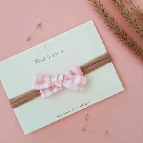 Laço Montreal Mini | Vichy Rosa