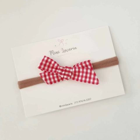 Laço Paris P | Xadrez Vermelho