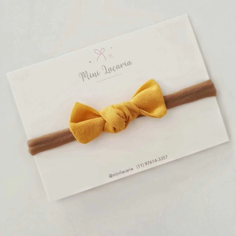 Laço Dakota P | Linho | Mostarda