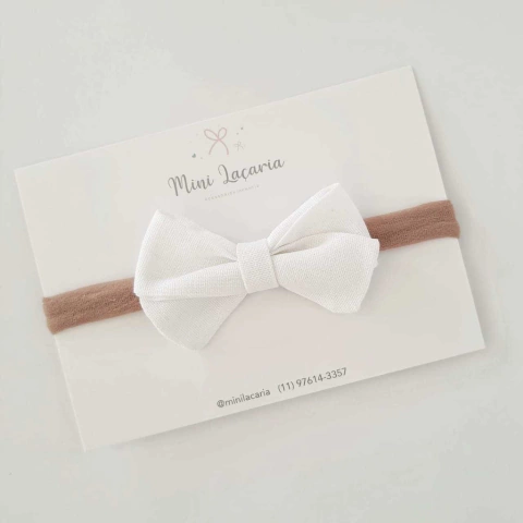 Laço Milão P | Linho | Branco