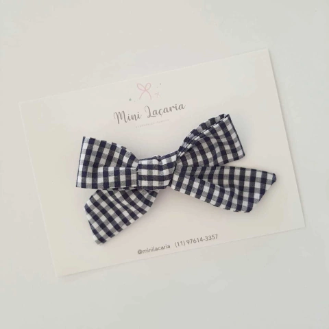 Laço Paris M | Xadrez Azul Marinho