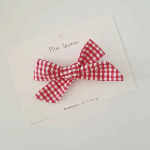 Laço Paris M | Xadrez Vermelho