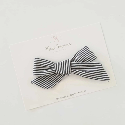 Laço Paris M | Listrado Cinza Chumbo