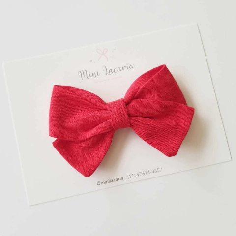 Laço Milão M | Linho | Vermelho