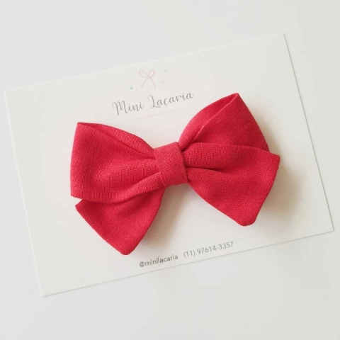 Laço Milão M | Linho | Vermelho