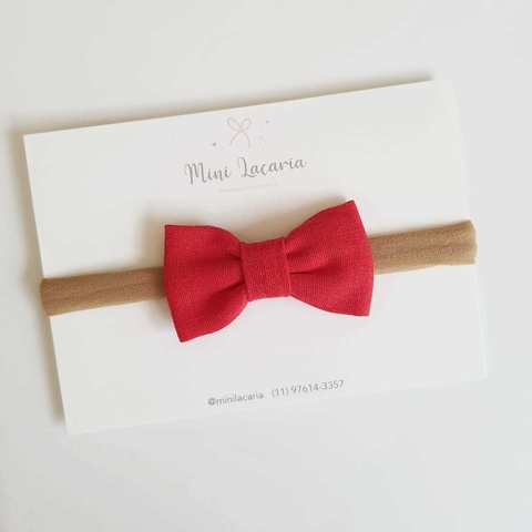 Laço Florença M | Linho | vermelho