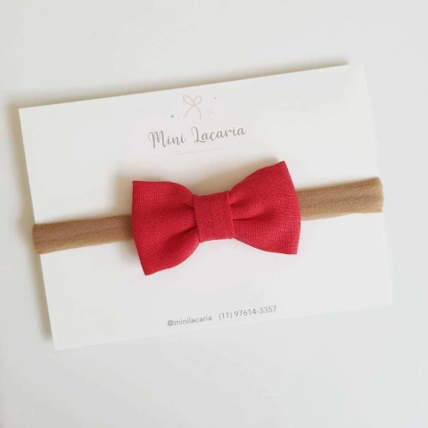 Laço Florença M | Linho | vermelho
