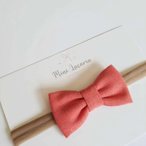 Laço Florença M | Linho | coral